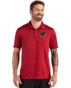 Houston Texans NFL Helmet Cutter & Buck Coastline Recycled Double Peached Camo Print Mens Polo Cardinal Red Front Thumbnail Image