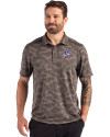 New England Patriots Historic Cutter & Buck Coastline Recycled Double Peached Camo Print Mens Polo Elemental Grey Front Thumbnail Image