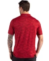 San Francisco 49ers Americana Cutter & Buck Coastline Recycled Double Peached Camo Print Mens Polo Cardinal Red Back Thumbnail Image