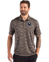 New York Giants NFL Helmet Cutter & Buck Coastline Recycled Double Peached Camo Print Mens Polo Elemental Grey Front Thumbnail Image