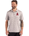 Los Angeles Angels City Connect Cutter & Buck Coastline Recycled Double Peached Camo Print Mens Polo CONCRETE Front Thumbnail Image
