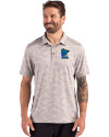 Minnesota Twins City Connect Cutter & Buck Coastline Recycled Double Peached Camo Print Mens Polo CONCRETE Front Thumbnail Image