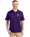 Northwestern Wildcats Cutter & Buck Forge Stretch Mens Polo College Purple Front Thumbnail Image