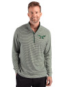 Philadelphia Eagles Historic -  Cutter & Buck Forge Recycled Double Stripe Four-Way Stretch Mens Quarter Zip Pullover Hunter/White Front Thumbnail Image