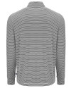 Cleveland Browns Historic Cutter & Buck Forge Recycled Double Stripe Four-Way Stretch Mens Quarter Zip Pullover Black/White Mannequin Back Thumbnail Image