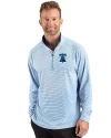 View image 1: Philadelphia Phillies City Connect Cutter & Buck Forge Recycled Double Stripe Four-Way Stretch Mens Quarter Zip Pullover Atlas/White Front
