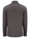 Cleveland Browns Historic Cutter & Buck Forge Recycled Four-Way Stretch Mens Big & Tall Quarter Zip Pullover Dark Black Heather Mannequin Back Thumbnail Image