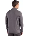 Buffalo Bills Historic Cutter & Buck Forge Recycled Four-Way Stretch Mens Big & Tall Quarter Zip Pullover Dark Black Heather Back Thumbnail Image