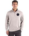 NY Mets City Connect Cutter & Buck Forge Recycled Four-Way Stretch Mens Big & Tall Quarter Zip Pullover Polished Heather Front Thumbnail Image