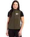 View image 7: Kansas City Chiefs Monochromatic Cutter & Buck Hunts Point Recycled Fleece Womens Hybrid Full Zip Vest Poplar Front