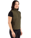 Chicago Bears Mono Cutter & Buck Hunts Point Recycled Fleece Womens Hybrid Full Zip Vest Poplar Side Thumbnail Image