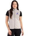 New England Patriots Historic Cutter & Buck Hunts Point Recycled Fleece Womens Hybrid Full Zip Vest Polished Medium Gray Front Thumbnail Image