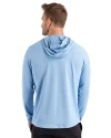 Philadelphia Eagles Mono Cutter & Buck Prospect Recycled Featherlight Stretch Mens Hooded Pullover Atlas Light Blue Back Thumbnail Image