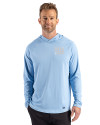 New York Giants Mono Cutter & Buck Prospect Recycled Featherlight Stretch Mens Hooded Pullover Atlas Light Blue Front Thumbnail Image