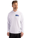 Seattle Seahawks Historic Cutter & Buck Prospect Recycled Featherlight Stretch Mens Hooded Pullover White Front Thumbnail Image