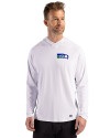 View image 10: Seattle Seahawks Historic Cutter & Buck Prospect Recycled Featherlight Stretch Mens Hooded Pullover White Front