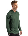 Green Bay Packers Historic Cutter & Buck Prospect Recycled Featherlight Stretch Mens Hooded Pullover Hunter Green Side Thumbnail Image