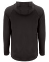 Cleveland Browns Historic Cutter & Buck Prospect Recycled Featherlight Stretch Mens Hooded Pullover Black Mannequin Back Thumbnail Image
