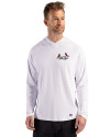 St. Louis Cardinals City Connect Cutter & Buck Prospect Recycled Featherlight Stretch Mens Hooded Pullover White Front Thumbnail Image