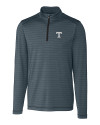 Tennessee Volunteers Cutter & Buck Holman Stripe Mens Big and Tall Half Zip Black Heather Mannequin Thumbnail Image