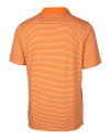 Tennessee Volunteers Cutter & Buck Forge Tonal Stripe Stretch Mens Polo Orange Burst Mannequin Back Thumbnail Image