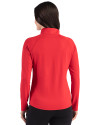 Kansas City Chiefs Americana Cutter & Buck Prospect Recycled Featherlight Stretch Womens Quarter Zip Red Back Thumbnail Image