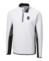 Georgia Bulldogs Cutter & Buck Traverse Colorblock Stretch Quarter Zip Mens Pullover White Mannequin Thumbnail Image