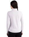 Tampa Bay Buccaneers Historic Cutter & Buck Prospect Recycled Featherlight Stretch Womens Quarter Zip White Back Thumbnail Image
