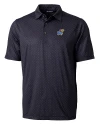 Kansas Jayhawks Cutter & Buck Pike Double Dot Print Stretch Mens Big and Tall Polo Black Mannequin Thumbnail Image