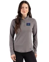 Arizona Diamondbacks City Connect- Cutter & Buck Prospect Recycled Featherlight Stretch Womens Quarter Zip Elemental Grey Front Thumbnail Image