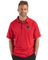 Kansas City Chiefs NFL Helmet Cutter & Buck Prospect Recycled Featherlight Stretch Mens Sport Polo Red Front Thumbnail Image