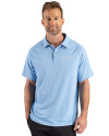 New Orleans Saints Mono Cutter & Buck Prospect Recycled Featherlight Stretch Mens Sport Polo Atlas Light Blue Front Thumbnail Image