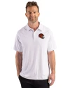 Cincinnati Bengals NFL Helmet Cutter & Buck Prospect Recycled Featherlight Stretch Mens Sport Polo White Front Thumbnail Image