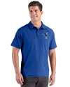 Indianapolis Colts Historic Cutter & Buck Prospect Recycled Featherlight Stretch Mens Sport Polo Tour Blue Front Thumbnail Image