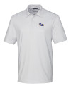 Pitt Panthers Cutter & Buck Pike Double Dot Print Stretch Mens Polo White Mannequin Thumbnail Image