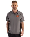 Cincinnati Bengals Historic Cutter & Buck Prospect Recycled Featherlight Stretch Mens Sport Polo Elemental Grey Front Thumbnail Image