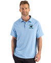 Carolina Panthers Historic Cutter & Buck Prospect Recycled Featherlight Stretch Mens Sport Polo Atlas Light Blue Front Thumbnail Image