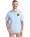 Colorado Rockies City Connect- Cutter & Buck Virtue Recycled Stripe Featherlight Pique Mens Polo Atlas Light Blue Front Thumbnail Image