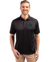 Miami Marlins City Connect- Cutter & Buck Forge Recycled Four-Way Stretch Mens Polo Black Front Thumbnail Image