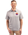 Colorado Rockies City Connect- Cutter & Buck Forge Recycled Four-Way Stretch Mens Polo Polished Medium Gray Front Thumbnail Image