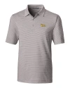 Pitt Panthers Cutter & Buck Forge Pencil Stripe Stretch Mens Polo Polished Medium Gray Mannequin Thumbnail Image