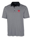 Nebraska Cornhuskers Cutter & Buck Big & Tall Forge Polo Multi Stripe Black Mannequin Thumbnail Image