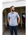 Cutter & Buck Pike Eco Tonal Geo Print Stretch Recycled Mens Polo Elemental Grey Lifestyle 2 Thumbnail Image