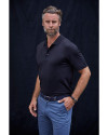 Cutter & Buck Forge Stretch Mens Polo Liberty Navy Lifestyle 4 Thumbnail Image