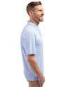 Kansas City Royals Cutter & Buck Virtue Recycled Botanical Print Featherlight Pique Mens  Polo Atlas Light Blue Side Thumbnail Image