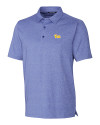 Pitt Panthers Cutter & Buck Forge Heathered Stretch Mens Polo Tour Blue Heather Mannequin Thumbnail Image