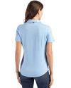 Kansas City Royals Cutter & Buck Coastline Recycled Double Peached Womens Polo Atlas Light Blue Back Thumbnail Image