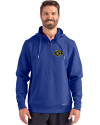 Los Angeles Rams Rivalries Cutter & Buck Roam Recycled Buttery-Soft Knit Mens Half Zip Hooded Pullover Tour Blue Front Thumbnail Image