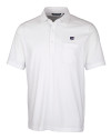 Kansas State Wildcats Cutter & Buck Advantage Tri-Blend Jersey Mens Pocket Polo White Mannequin Thumbnail Image