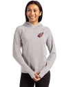 Arizona Cardinals Rivalries Cutter & Buck Adapt Recycled Soft Knit Stretch Womens Hooded Pullover Polished Heather Front Thumbnail Image